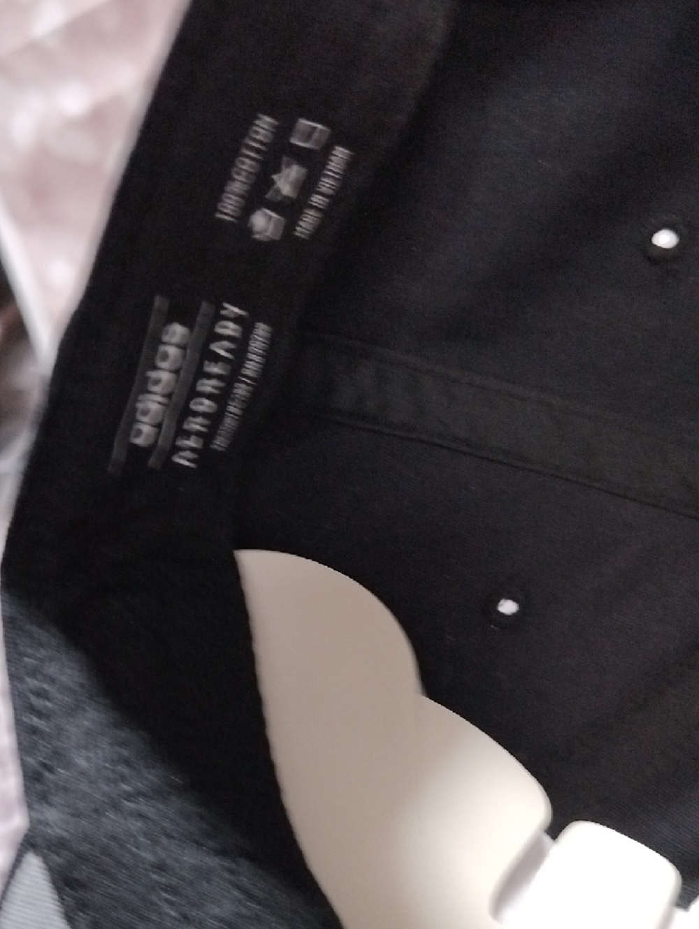 adidas Black Cap with White Embroidered Logo Unisex - Picture 6 of 7